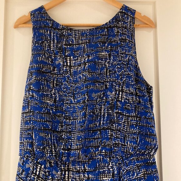 Banana Republic Blue Cocktail Dress with Ruffles - Picture 3 of 8